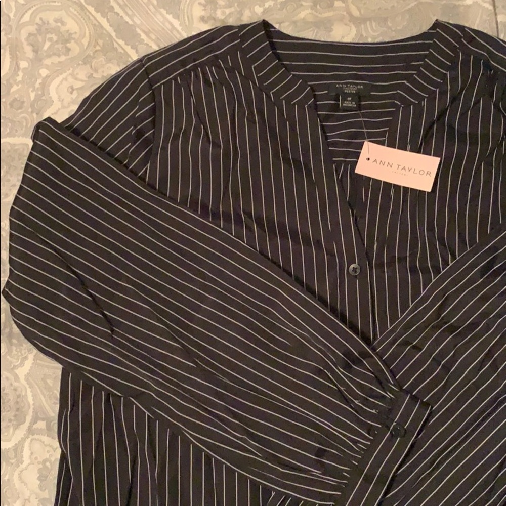 NWT Striped Ann Taylor Button Down
